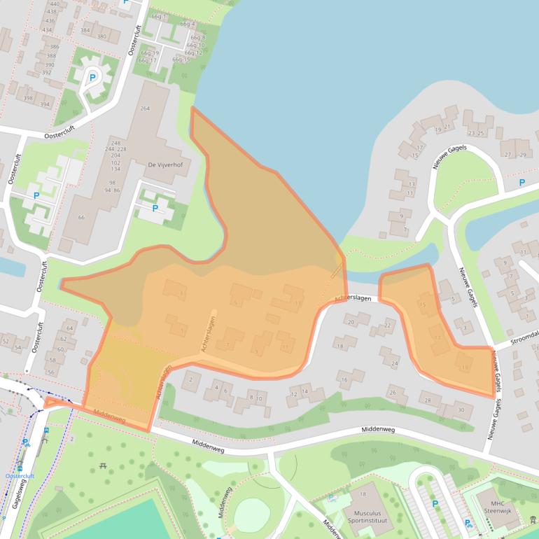 Kaart van postcodegebied 8332EA.