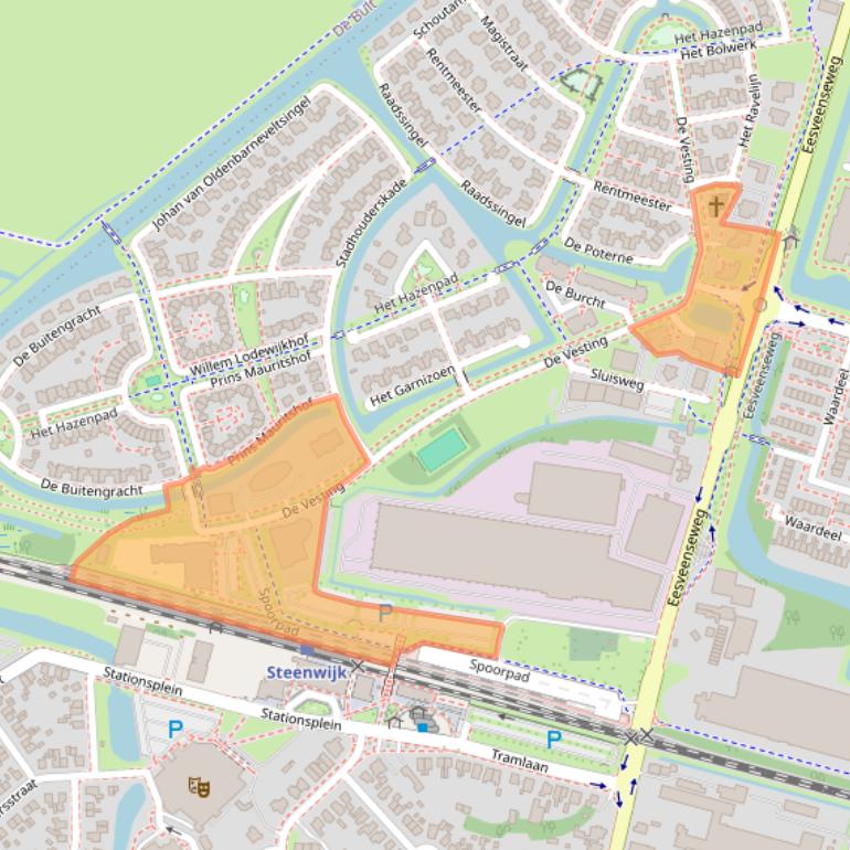 Kaart van postcodegebied 8332GL.