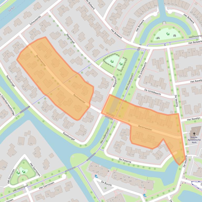Kaart van postcodegebied 8332GR.