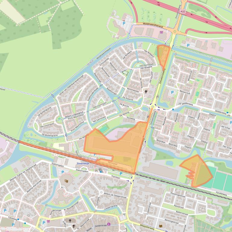 Kaart van postcodegebied 8332JA.