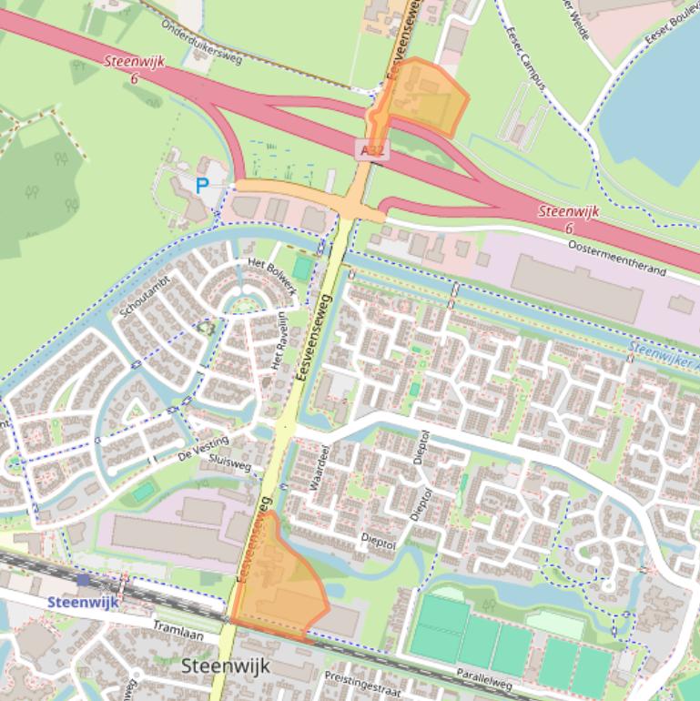 Kaart van postcodegebied 8332JB.