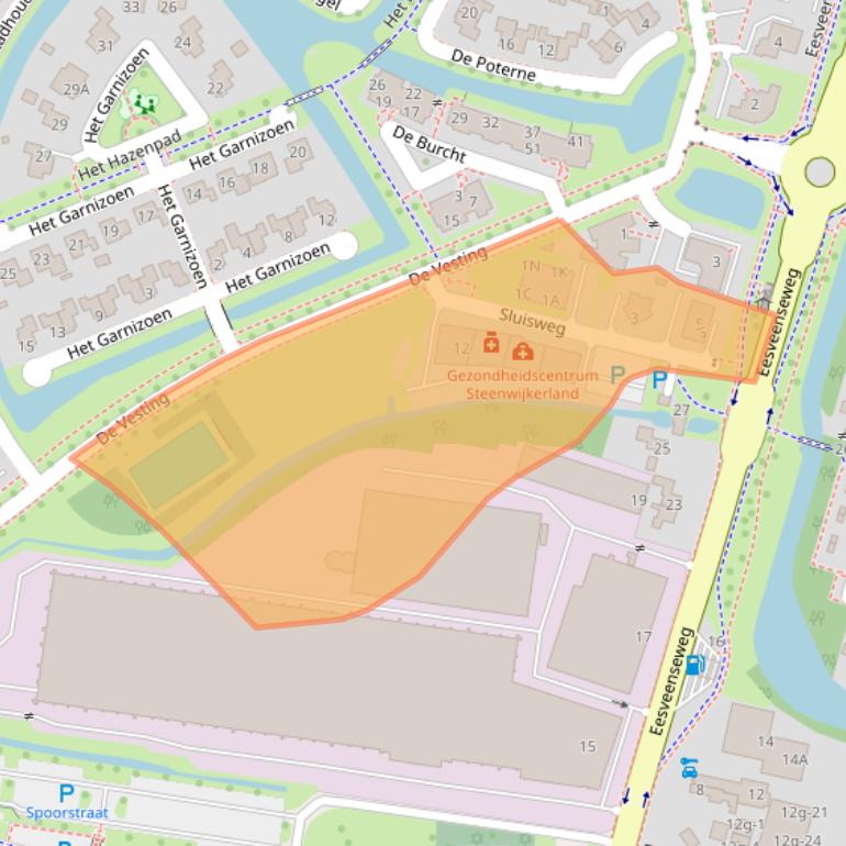 Kaart van postcodegebied 8332JC.