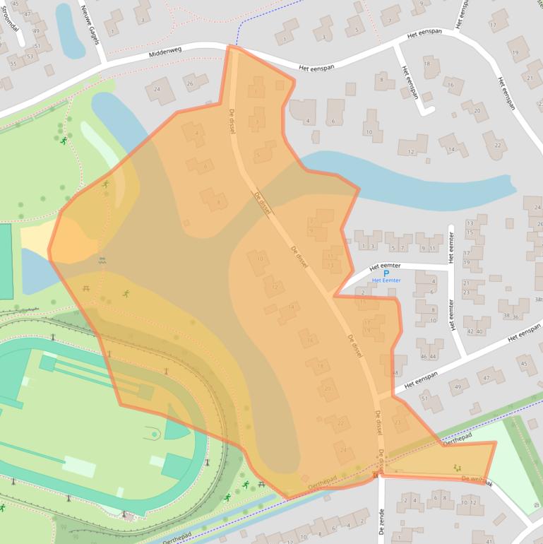 Kaart van postcodegebied 8332JH.