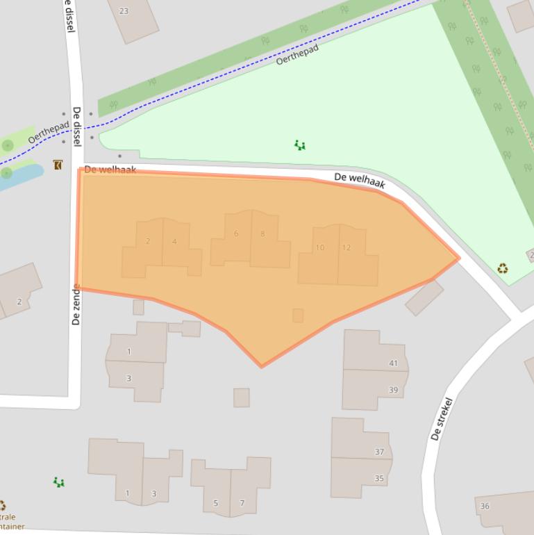 Kaart van postcodegebied 8332JL.