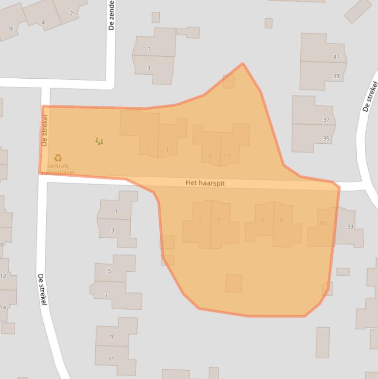 Kaart van postcodegebied 8332JM.