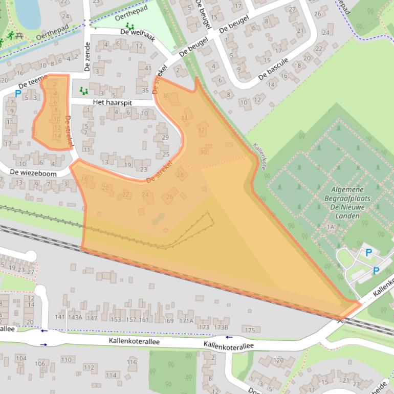 Kaart van postcodegebied 8332JN.
