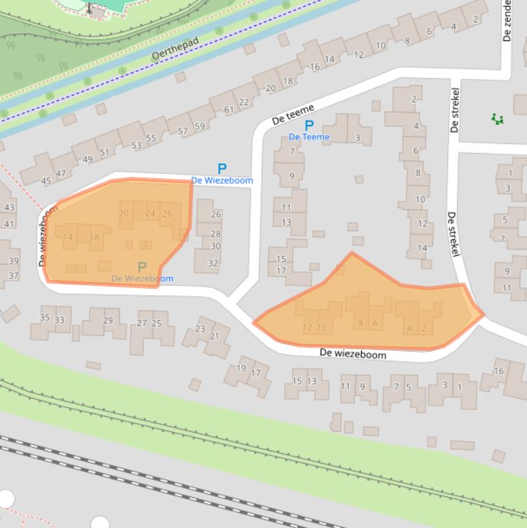 Kaart van postcodegebied 8332JS.