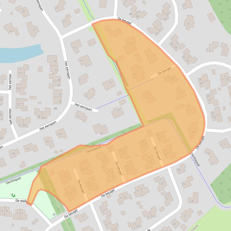 Kaart van postcodegebied 8332JV.
