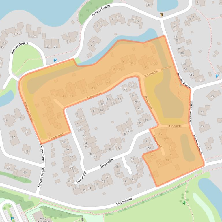 Kaart van postcodegebied 8332KG.