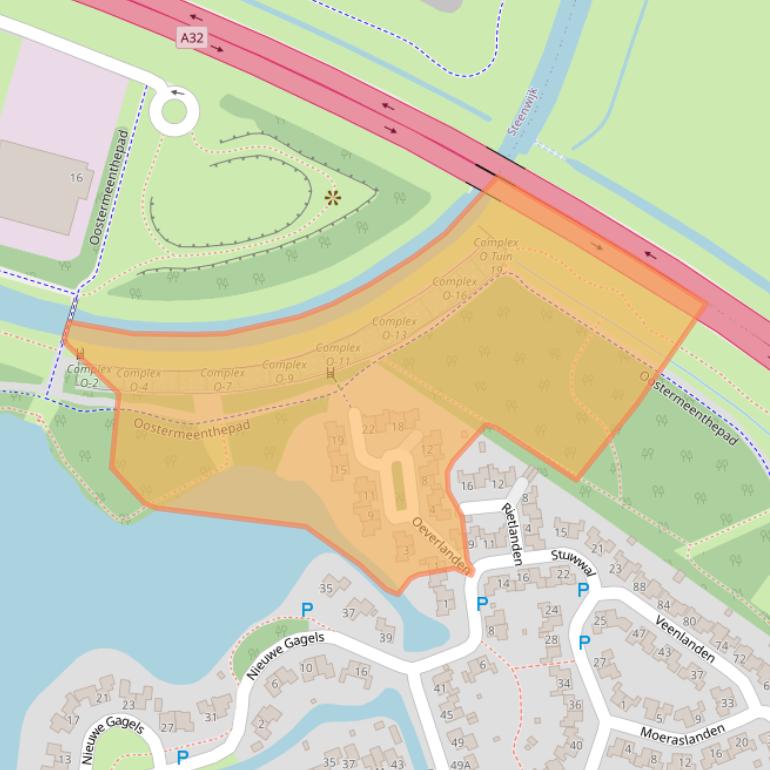 Kaart van postcodegebied 8332KN.