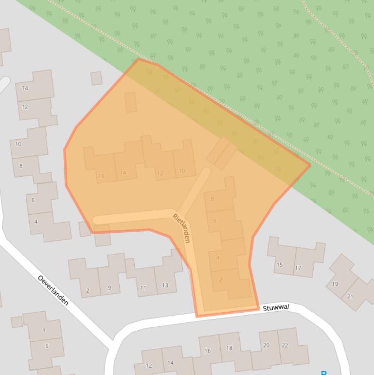 Kaart van postcodegebied 8332KP.