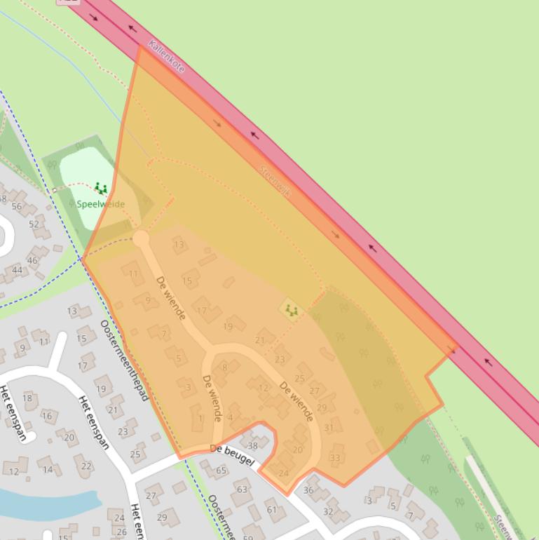Kaart van postcodegebied 8332LB.