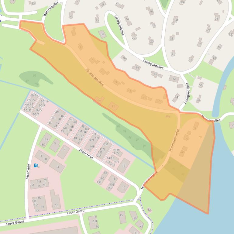 Kaart van postcodegebied 8332MA.