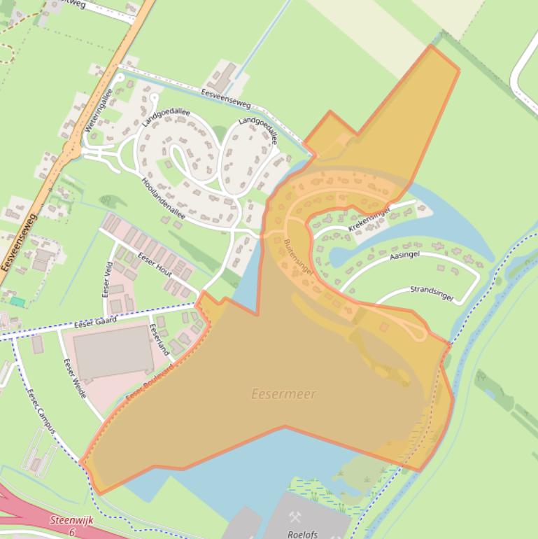 Kaart van postcodegebied 8332MD.