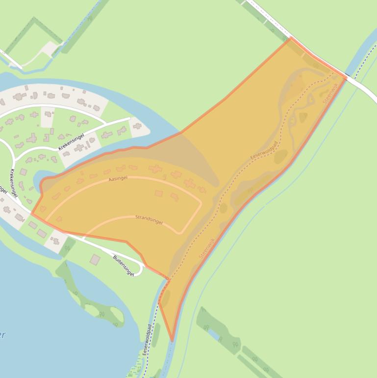 Kaart van postcodegebied 8332MG.