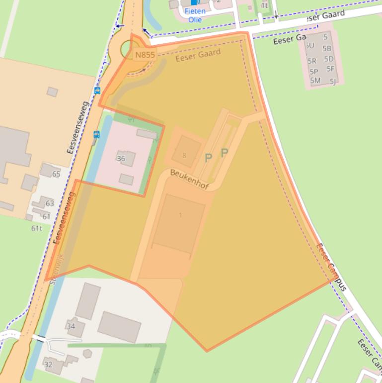 Kaart van postcodegebied 8332VA.