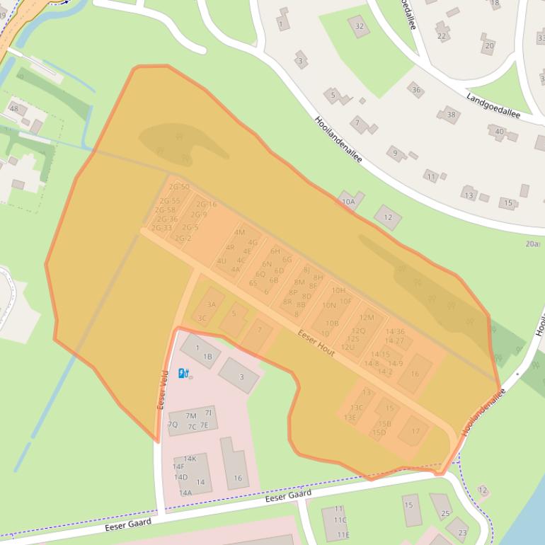 Kaart van postcodegebied 8332VR.