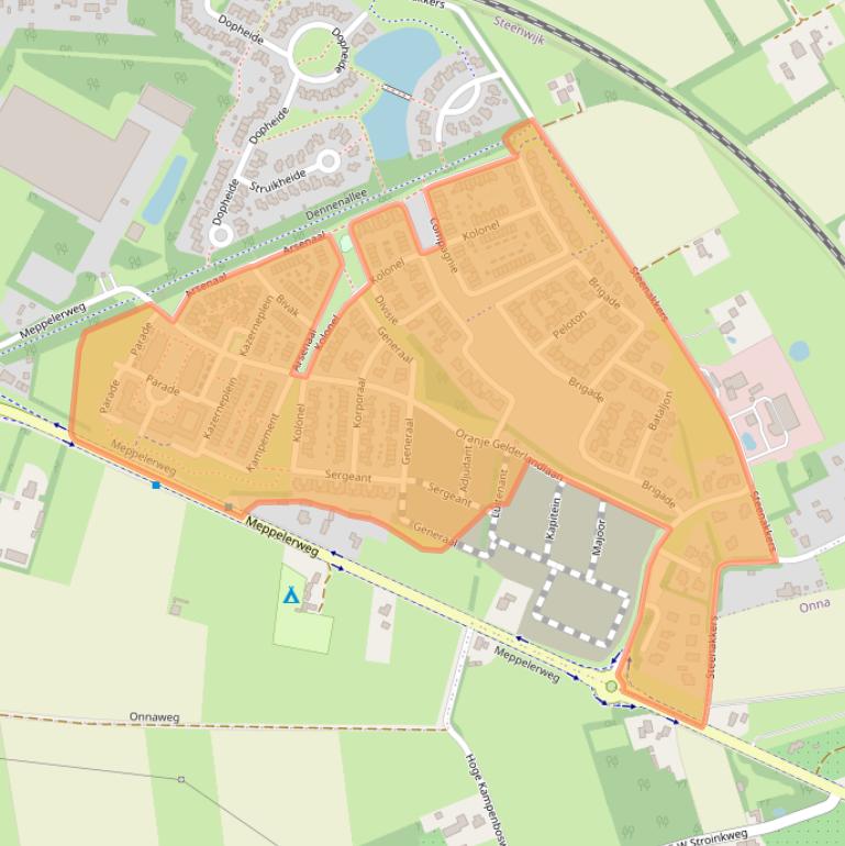 Kaart van postcodegebied 8333.