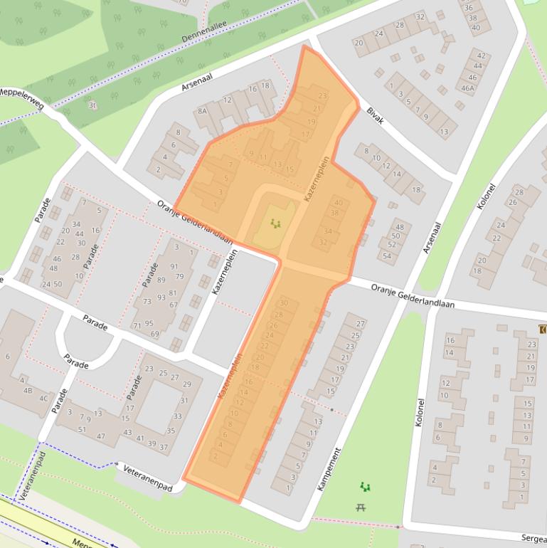 Kaart van postcodegebied 8333DA.