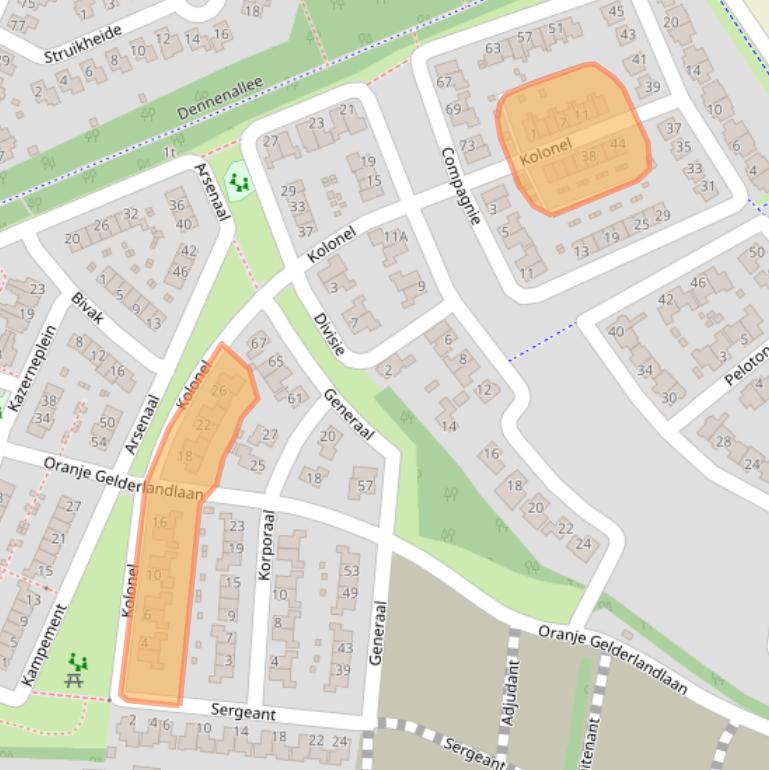 Kaart van postcodegebied 8333DG.