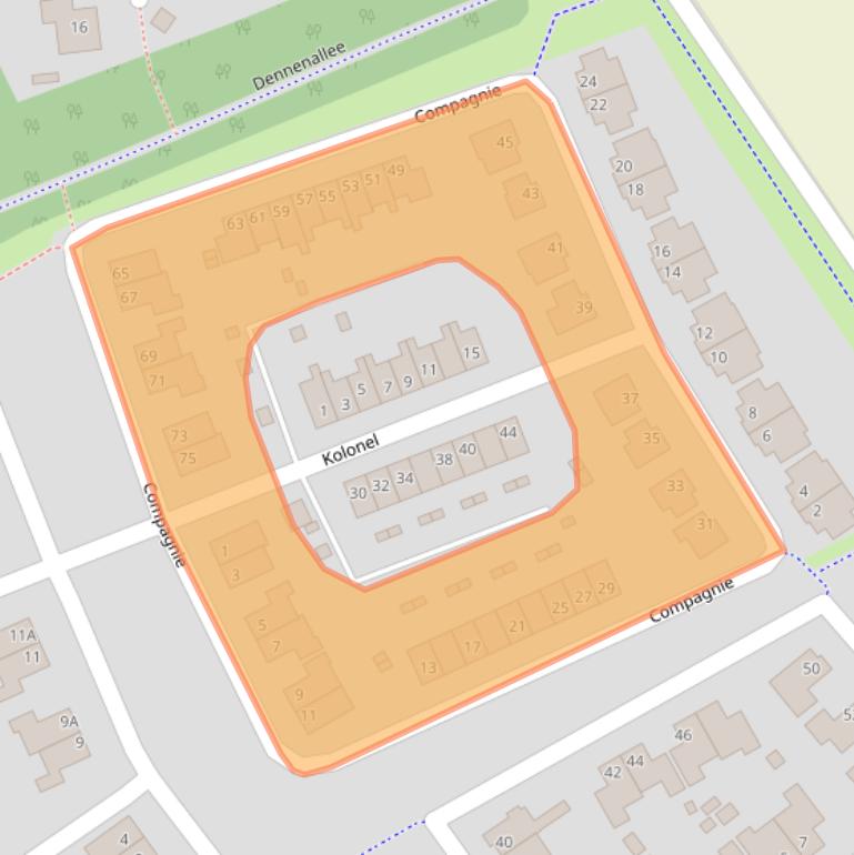 Kaart van postcodegebied 8333DJ.