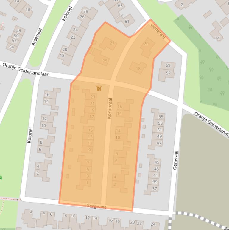 Kaart van postcodegebied 8333DT.