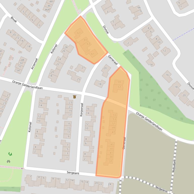 Kaart van postcodegebied 8333DV.