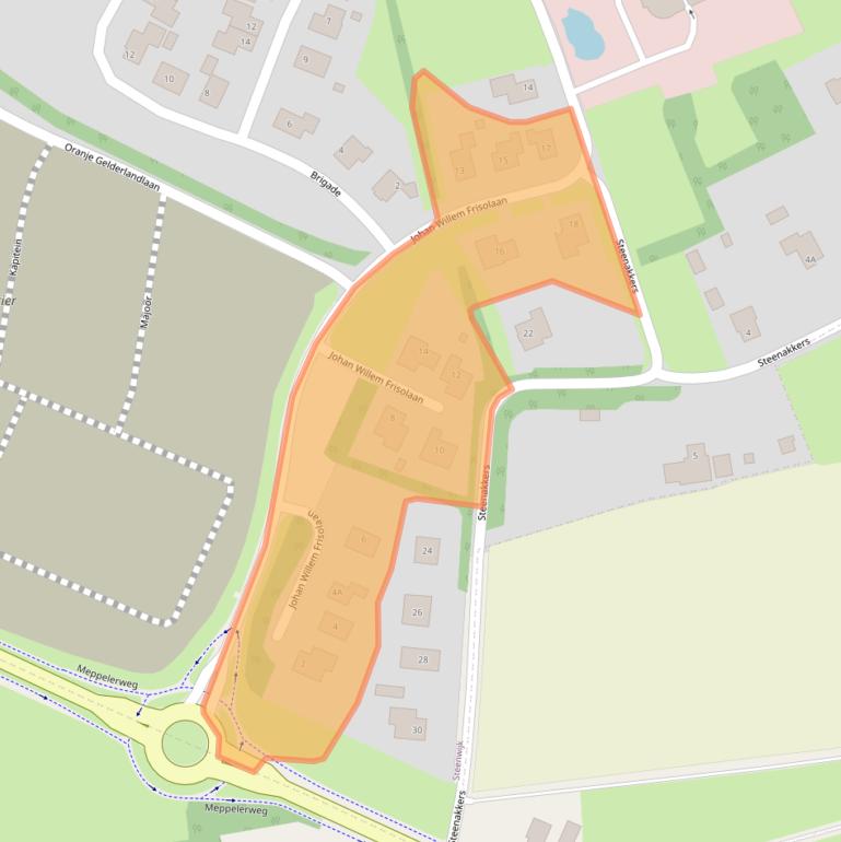 Kaart van postcodegebied 8333ED.