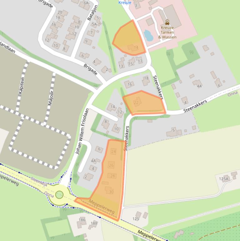 Kaart van postcodegebied 8333EE.