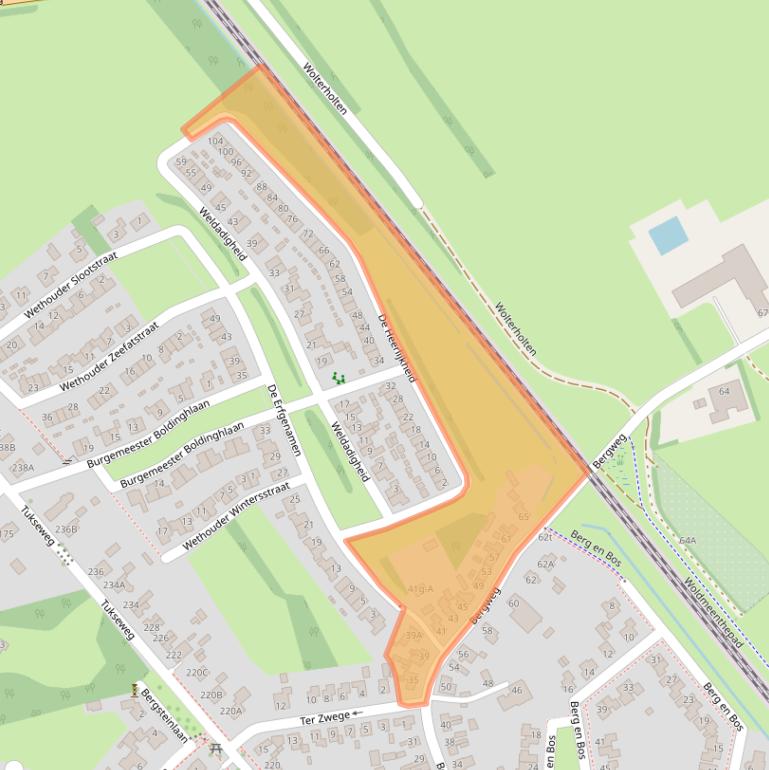 Kaart van postcodegebied 8334MB.