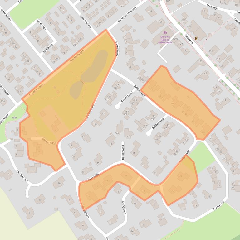 Kaart van postcodegebied 8334ND.
