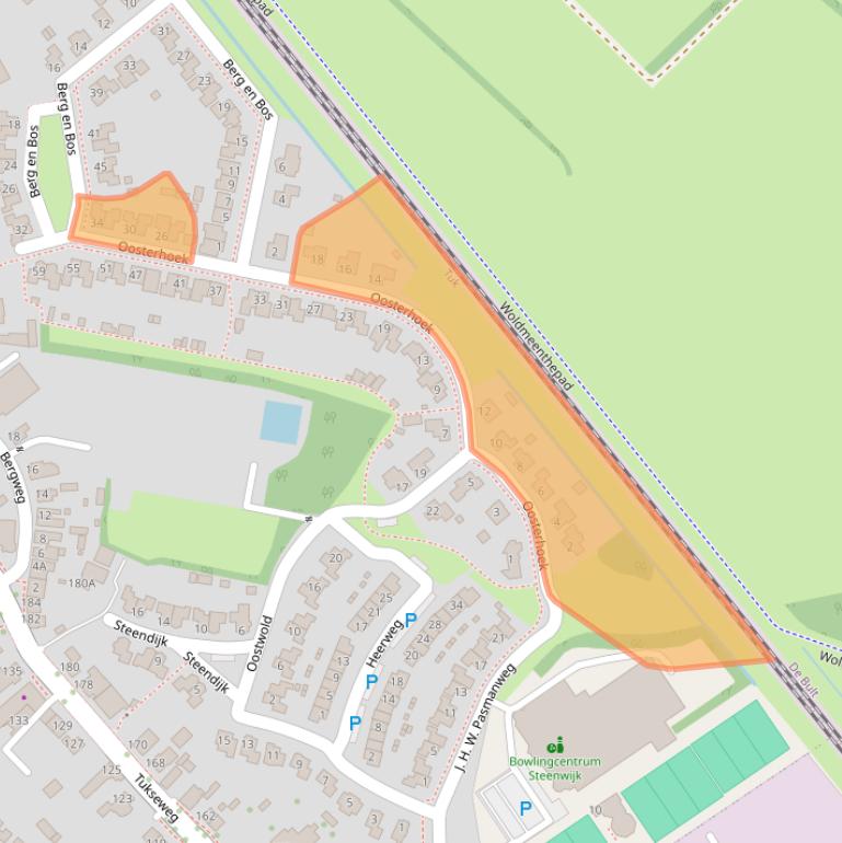 Kaart van postcodegebied 8334RC.