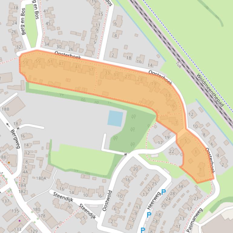 Kaart van postcodegebied 8334RD.