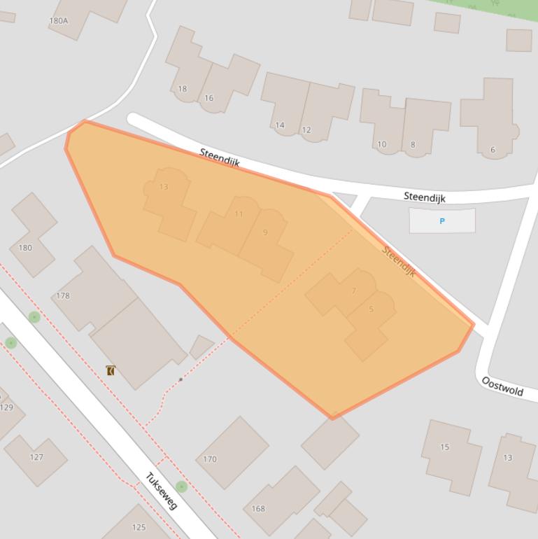 Kaart van postcodegebied 8334RE.