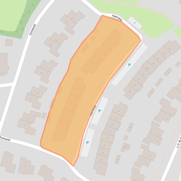 Kaart van postcodegebied 8334RK.