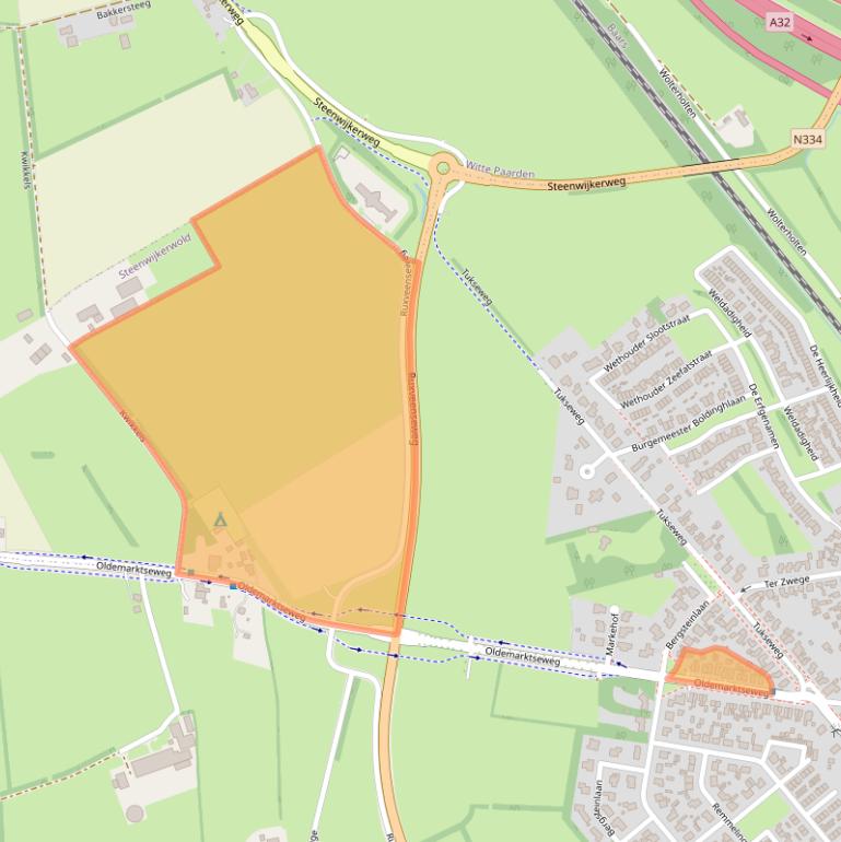 Kaart van postcodegebied 8334SL.