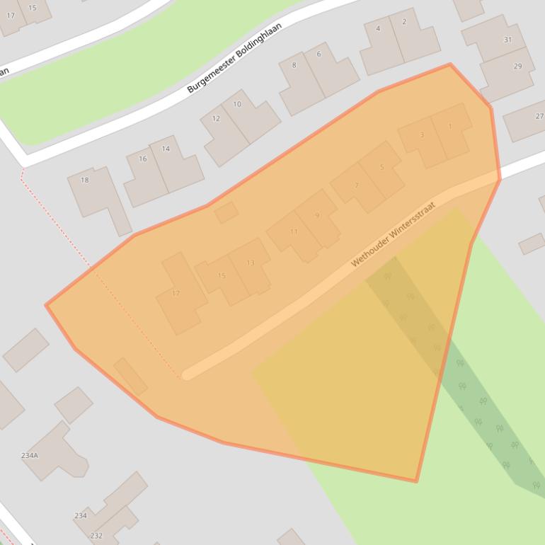 Kaart van postcodegebied 8334SV.