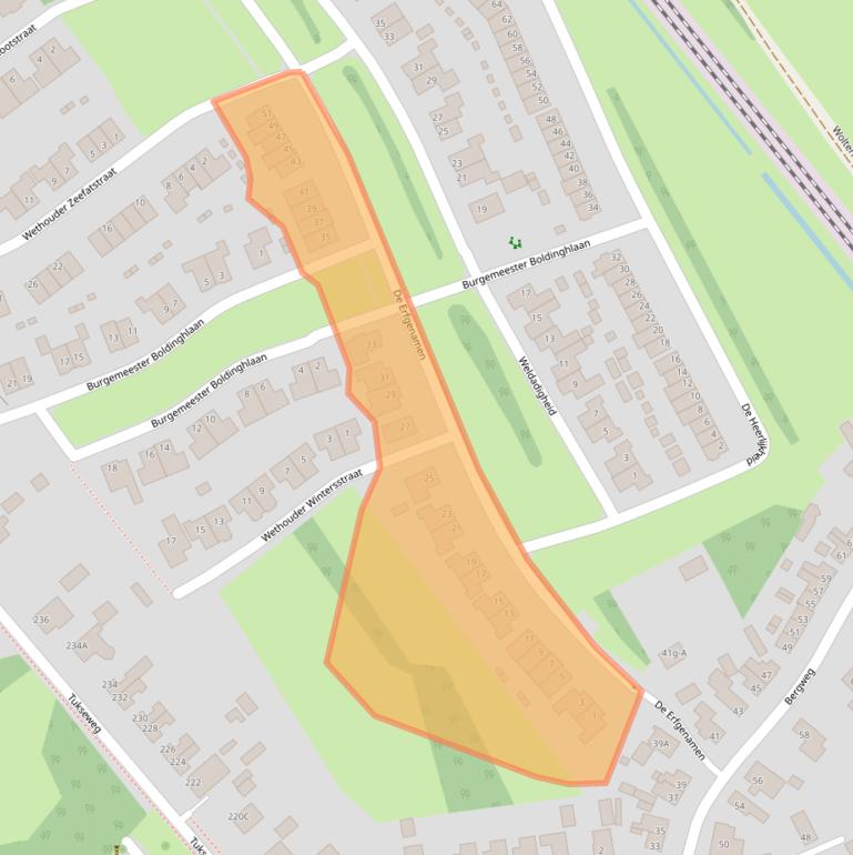 Kaart van postcodegebied 8334SW.