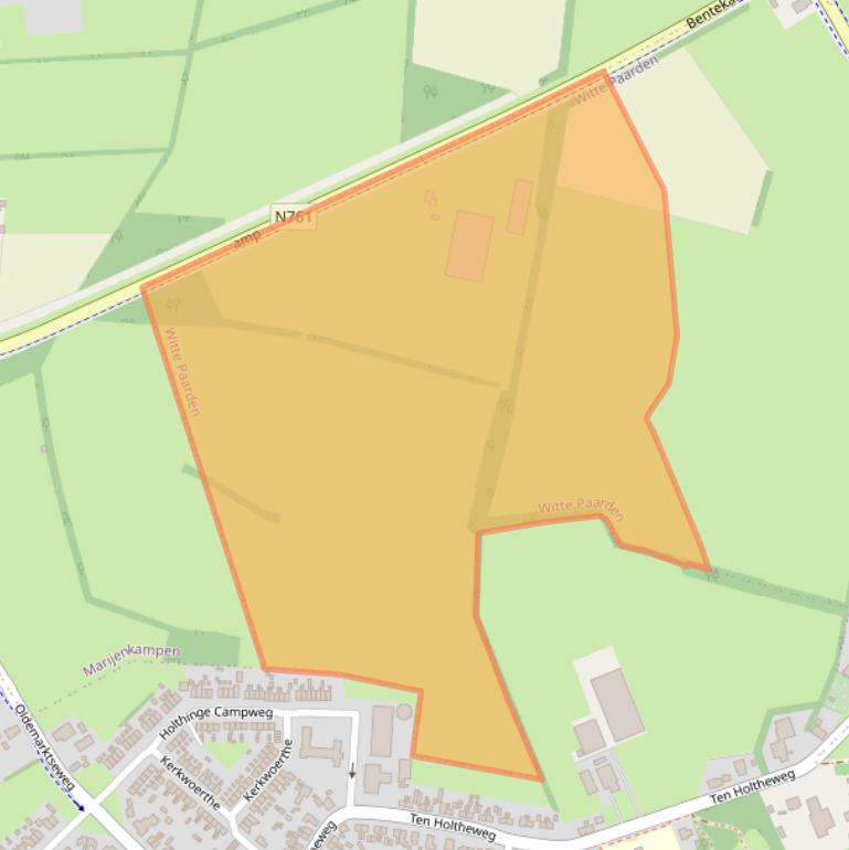 Kaart van postcodegebied 8335LD.