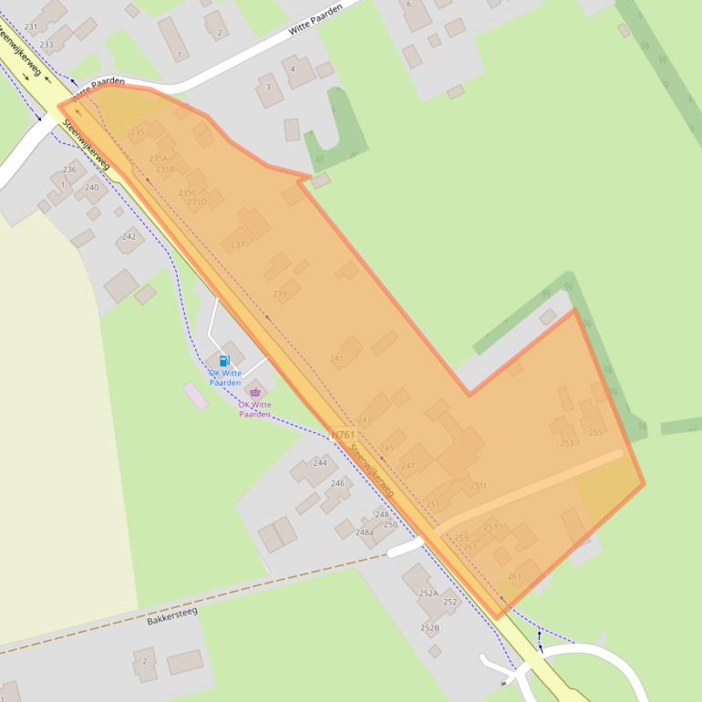 Kaart van postcodegebied 8335LH.