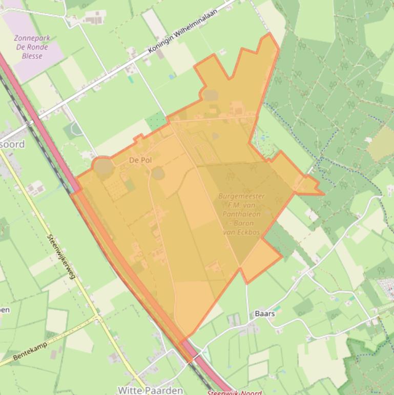 Kaart van postcodegebied 8337.