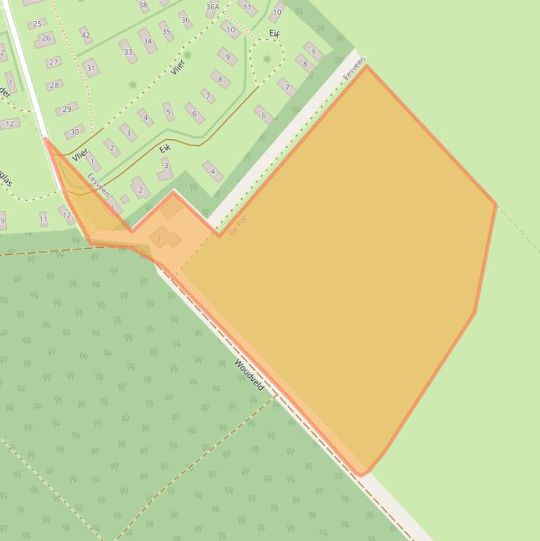 Kaart van postcodegebied 8337KJ.