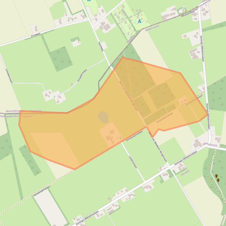 Kaart van postcodegebied 8338KC.