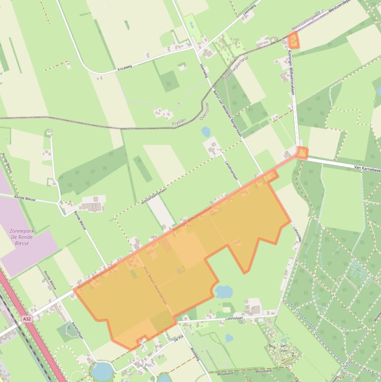 Kaart van postcodegebied 8338KE.