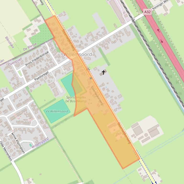 Kaart van postcodegebied 8338LD.