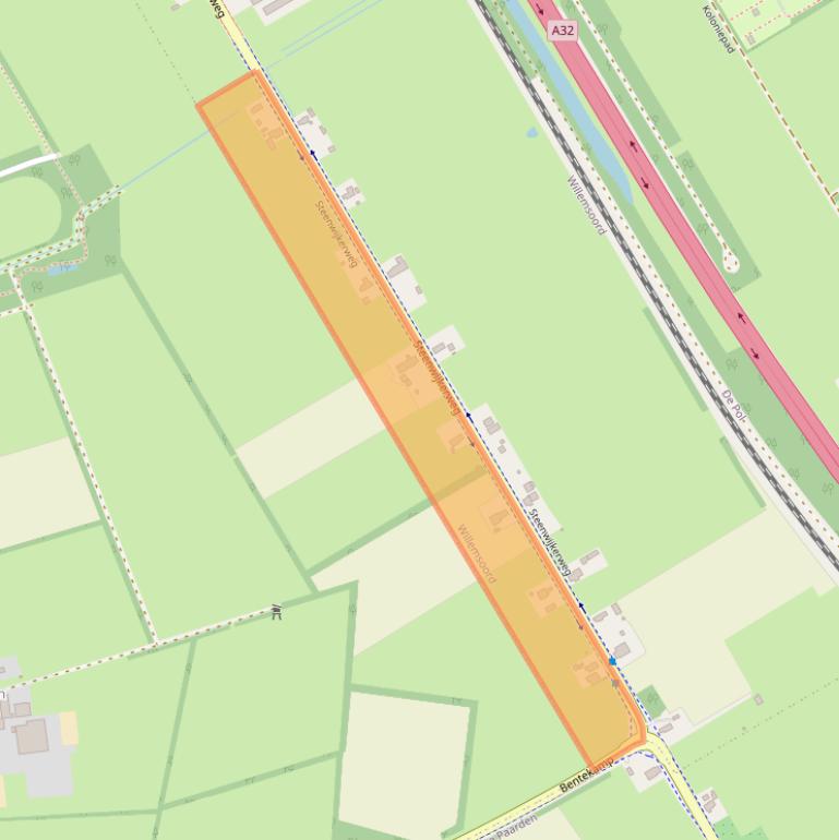 Kaart van postcodegebied 8338LE.