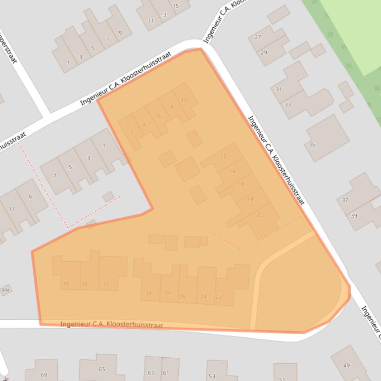 Kaart van postcodegebied 8338SG.