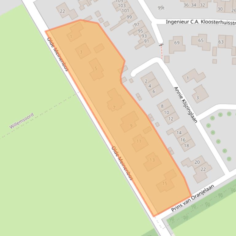 Kaart van postcodegebied 8338SH.