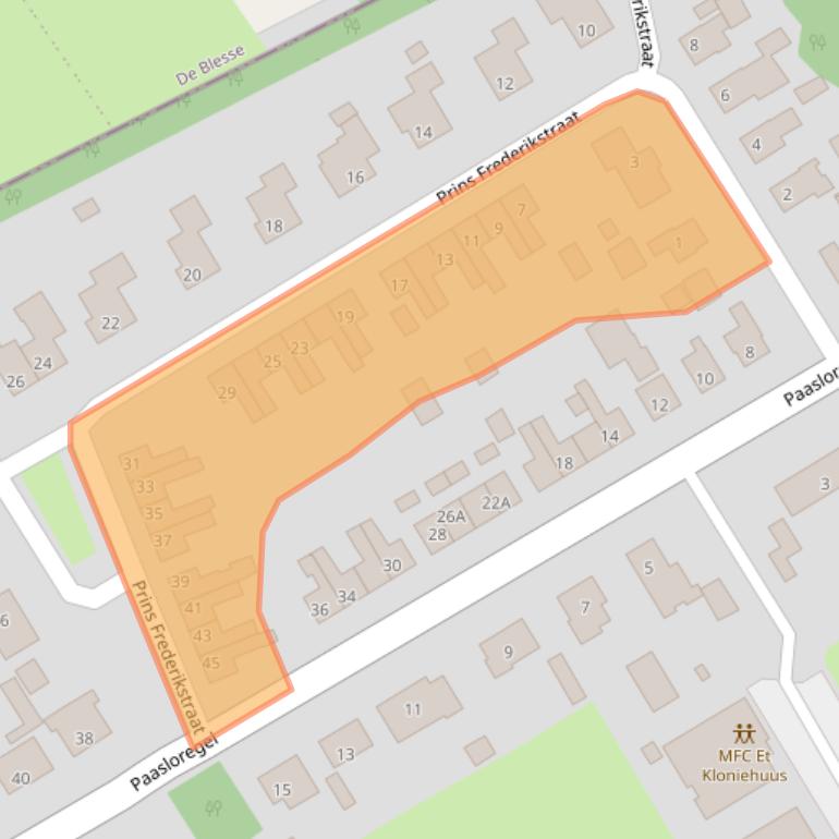 Kaart van postcodegebied 8338SP.