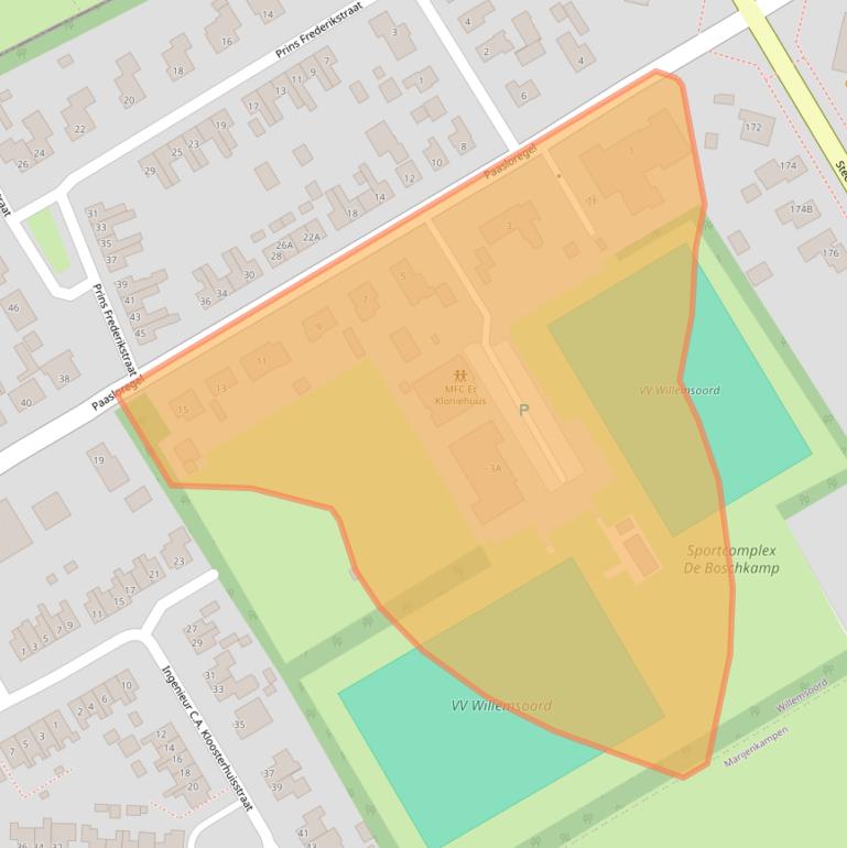 Kaart van postcodegebied 8338ST.